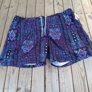 New Men's Purple Marvel Lined Swim Trunks Size XXL Pockets